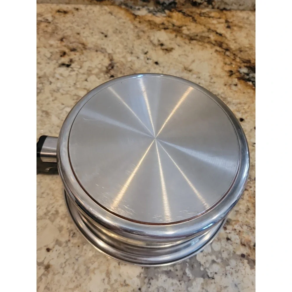 ROYAL PRESTIGE 2 Qt Saucepan & Lid 7-Ply T304 Surgical Steel Titanium Alloy USA